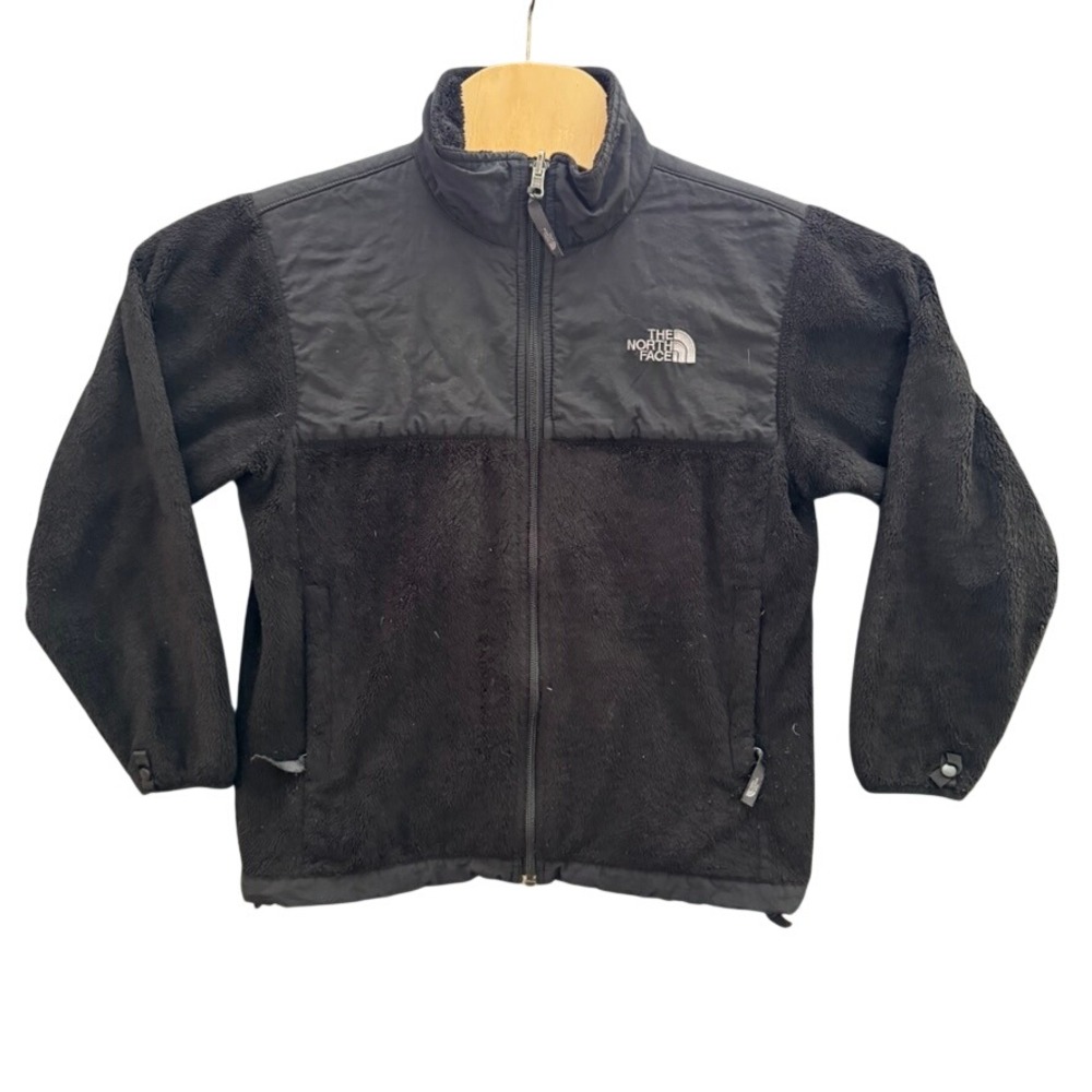 The North Face Youth Denali High Pile Fleece Full Zip Jacket Black Large L/G